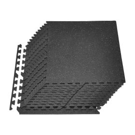 Puzzle Exercise Mat, 24 PCS Fitness Equipment Mats, 24 x 24 x 0.4 in, High-Density EVA Foam Mats Set, Interlocking Rubber Soft Tiles